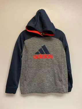 Adidas Size 14 Navy & Gray Logo Polyester Big Boys Sweaters & Vests