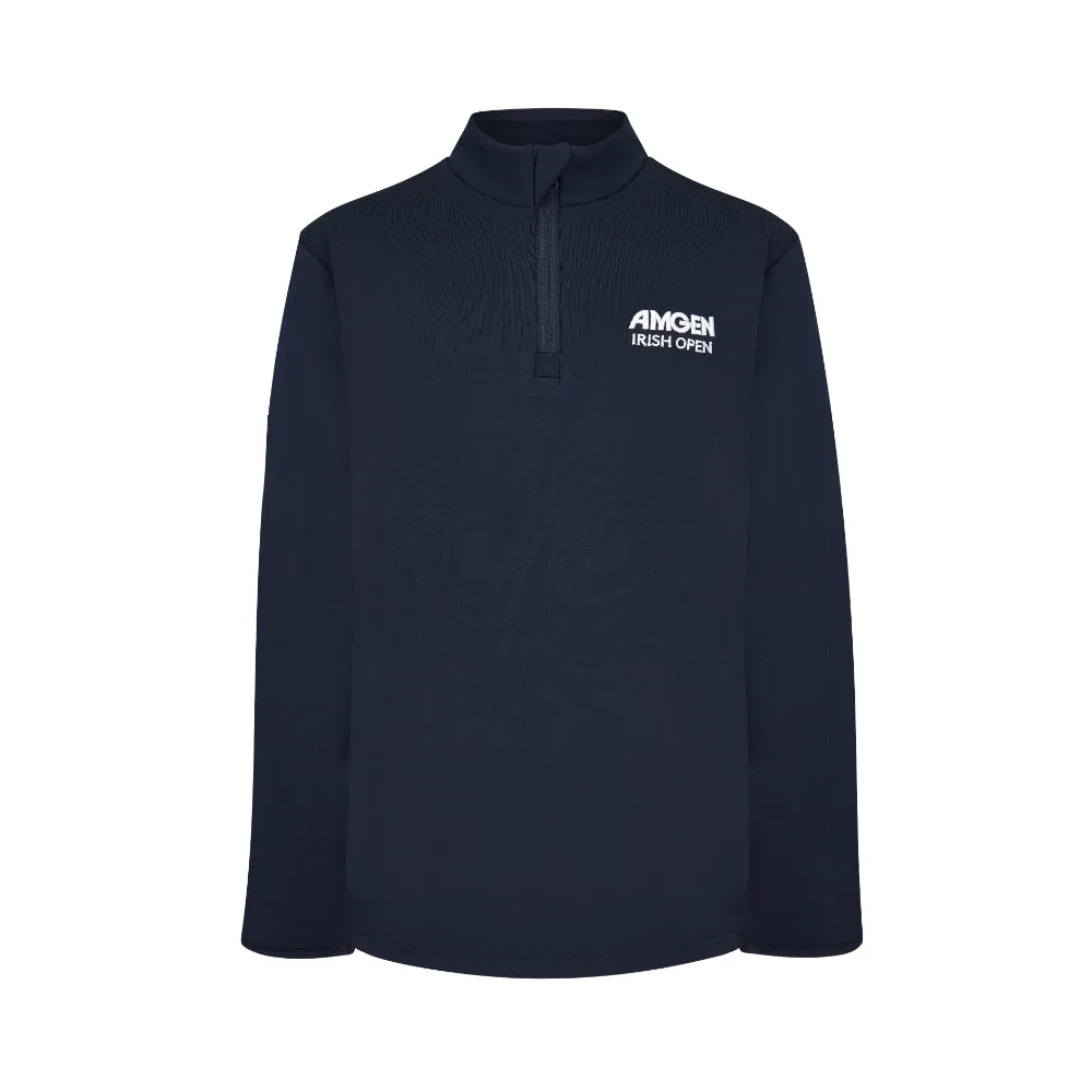 Amgen Irish Open Junior Navy 1/4 Zip Mid Layer