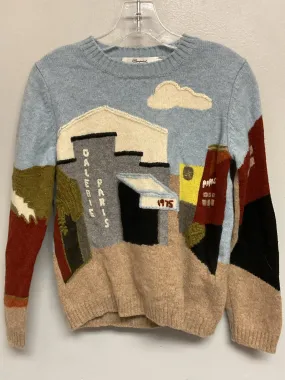 Bonpoint Size 6 Light Blue & Blue Buildings Lane Wool Boys Sweaters & Vests