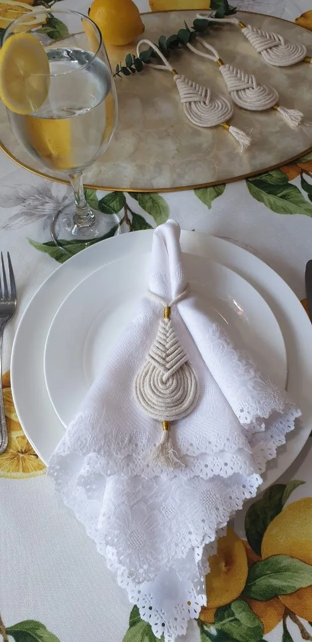 'Capri' Napkin Ring | Handmade Macrame Knot