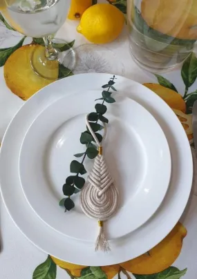 'Capri' Napkin Ring | Handmade Macrame Knot