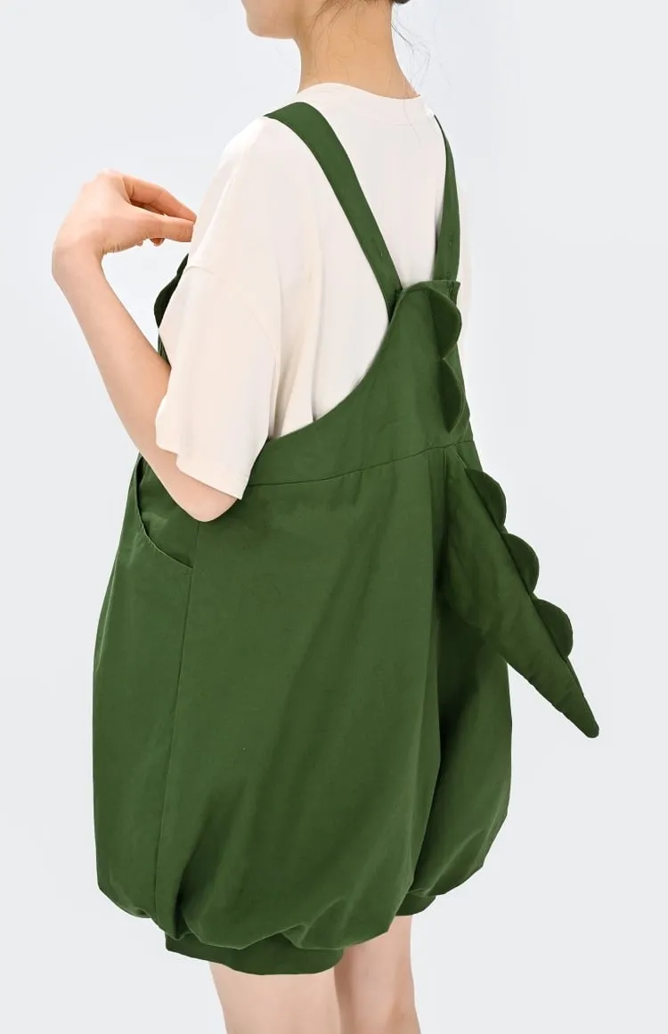 Cute Green Frog Three-Dimensional Overalls