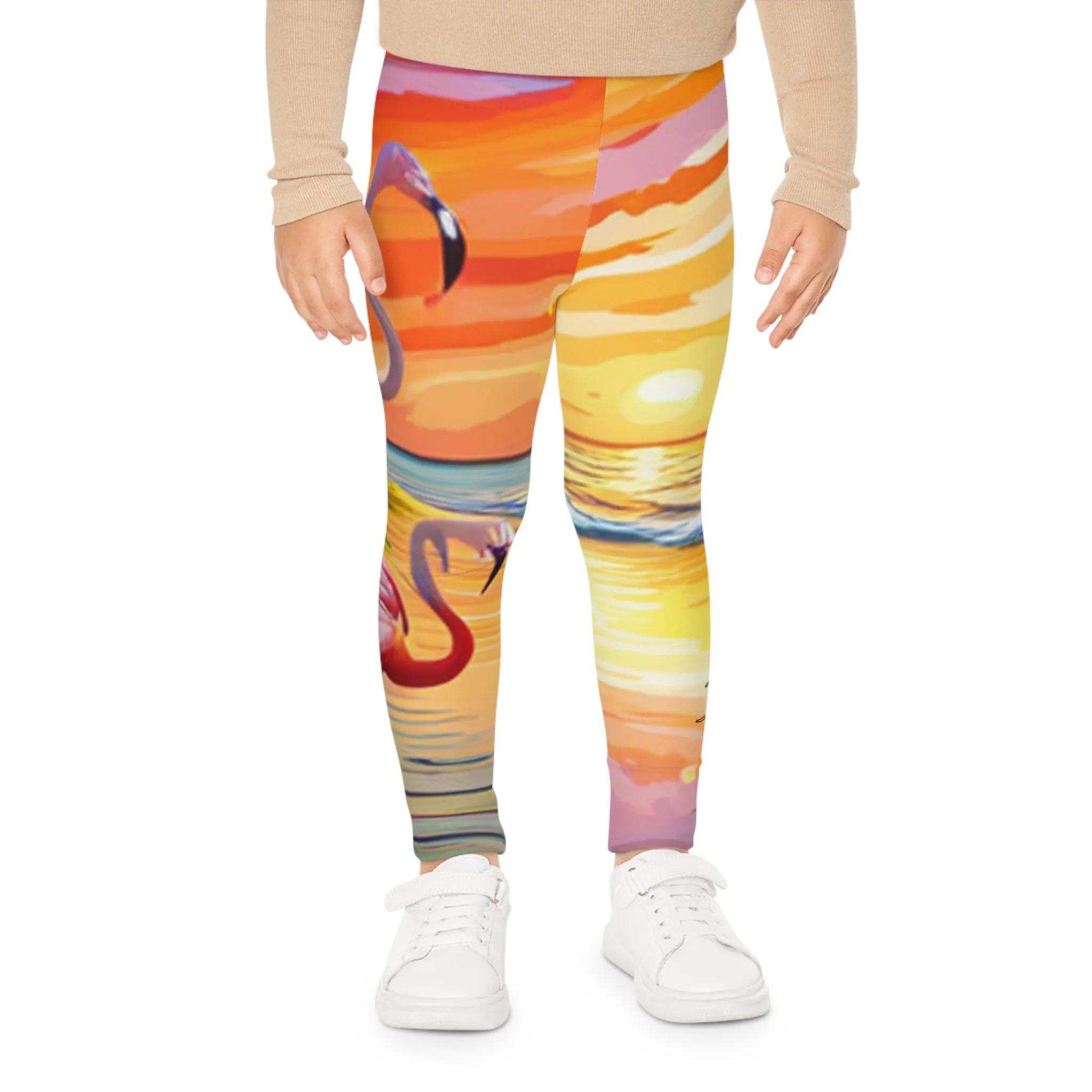 Flamingos at Dawn Kids Leggings