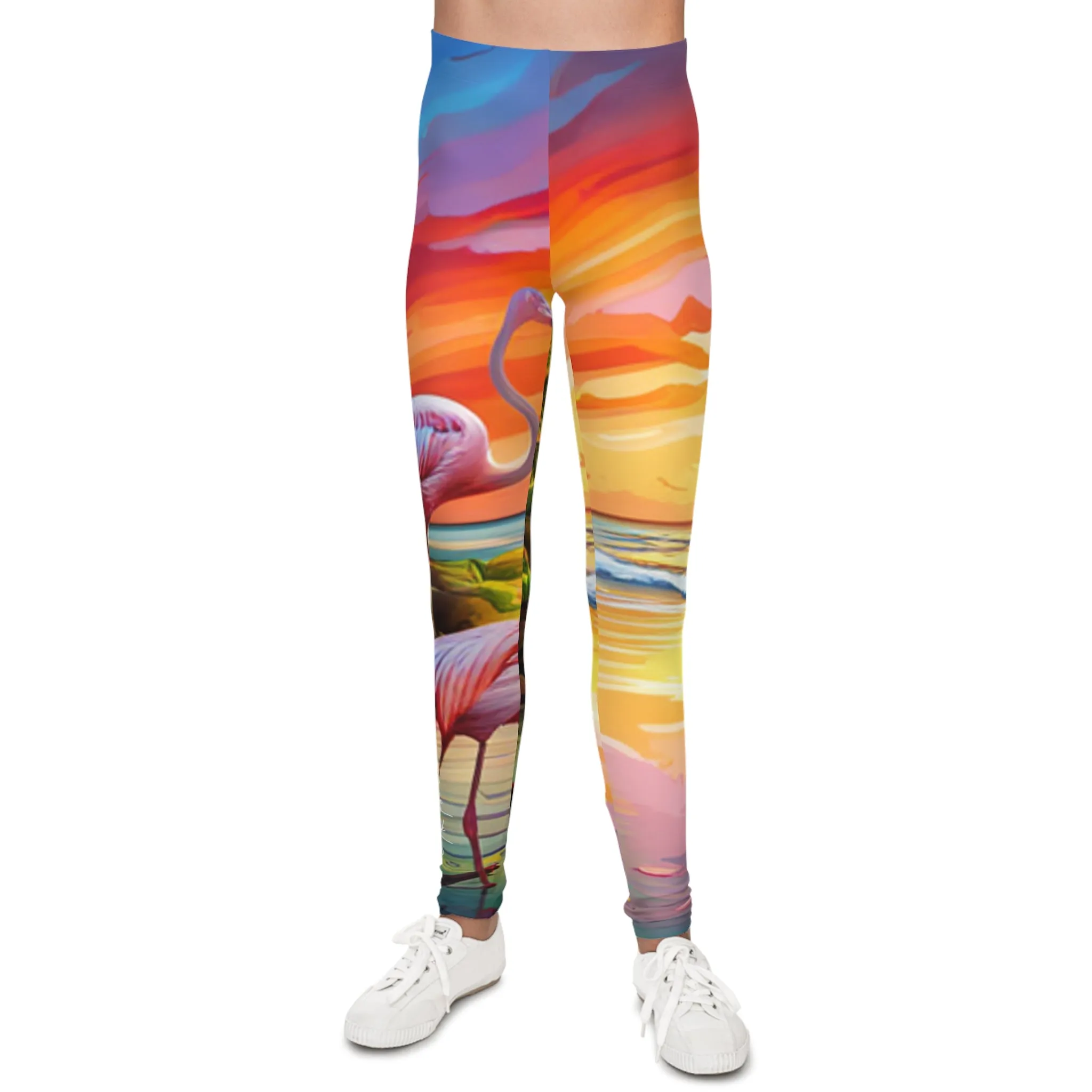 Flamingos at Dawn Youth Leggings