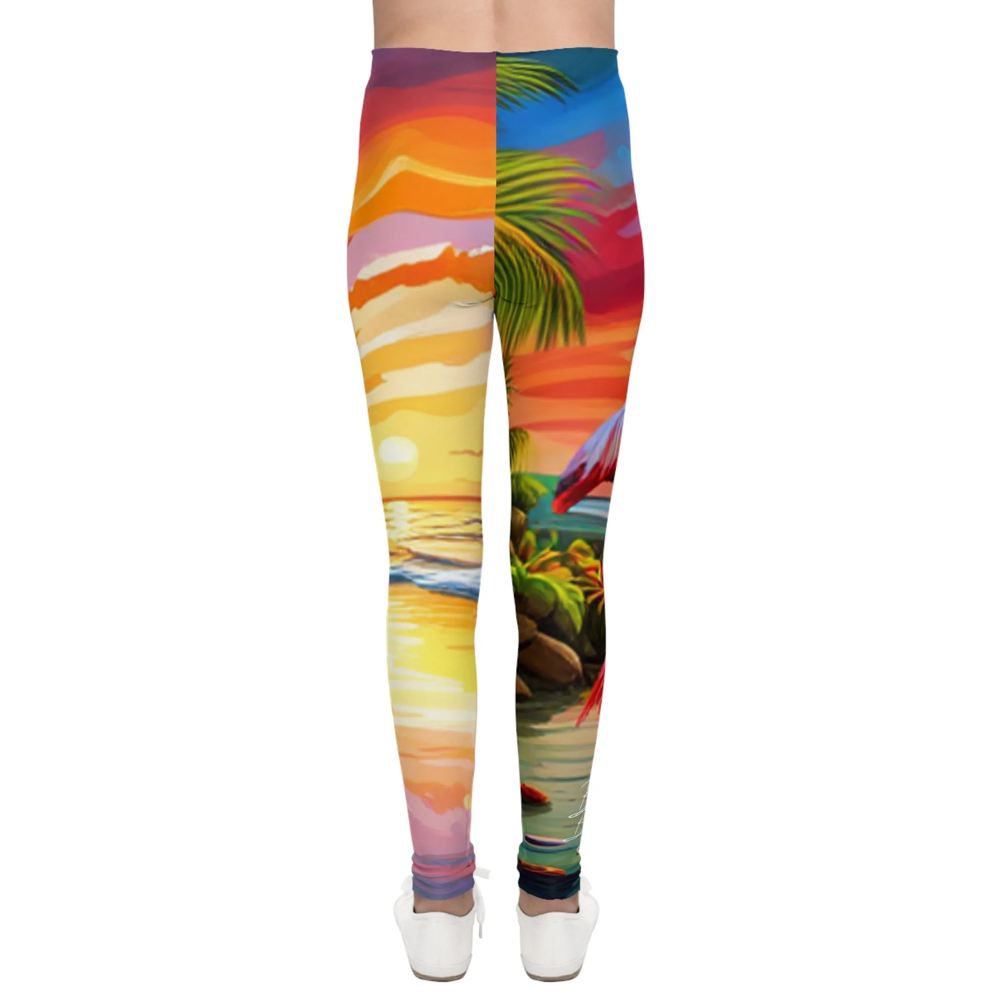 Flamingos at Dawn Youth Leggings