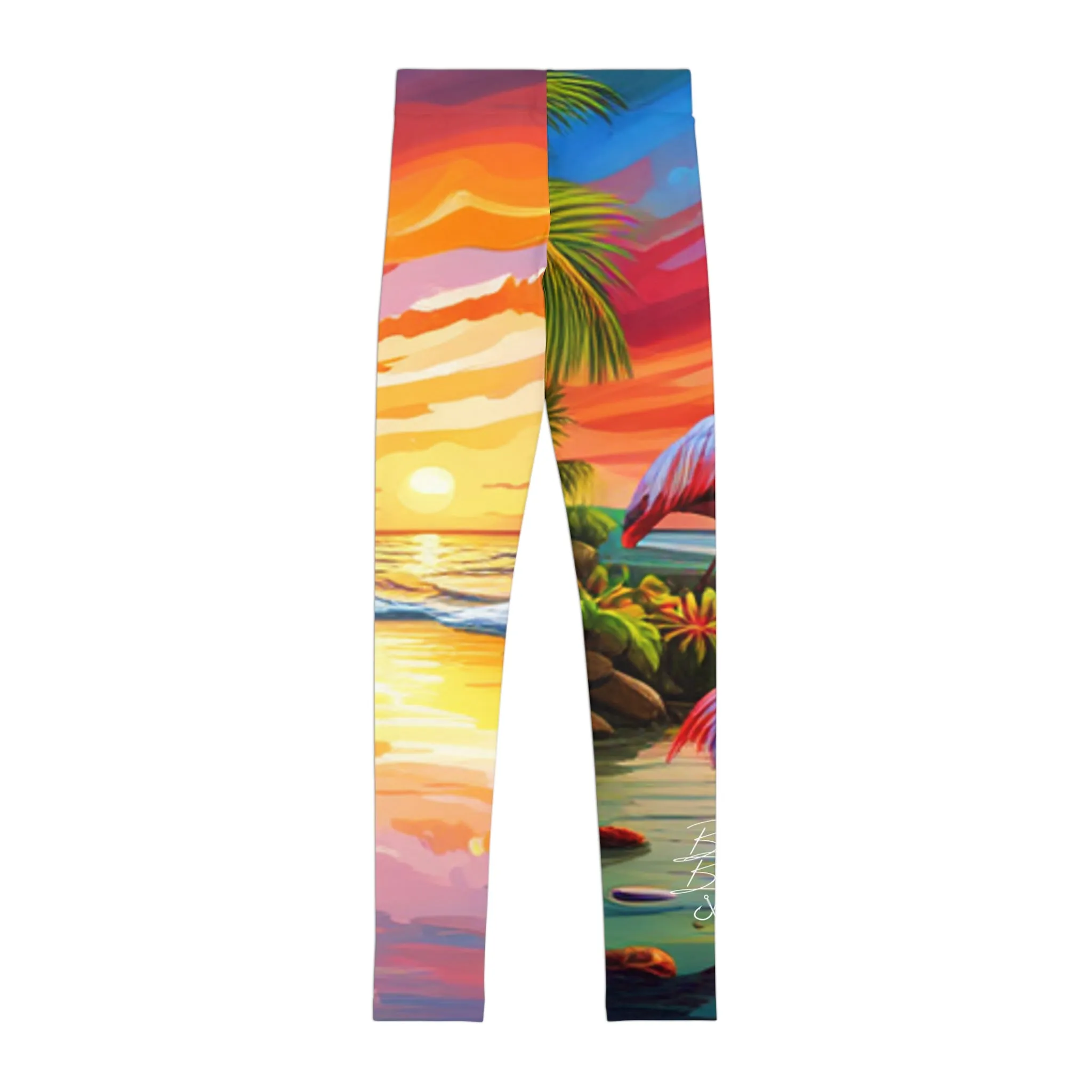 Flamingos at Dawn Youth Leggings
