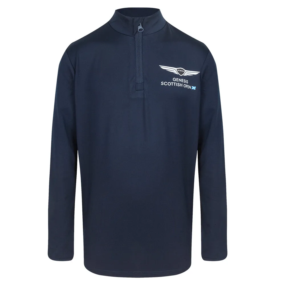 Genesis Scottish Open Junior Navy 1/4 Zip Mid Layer