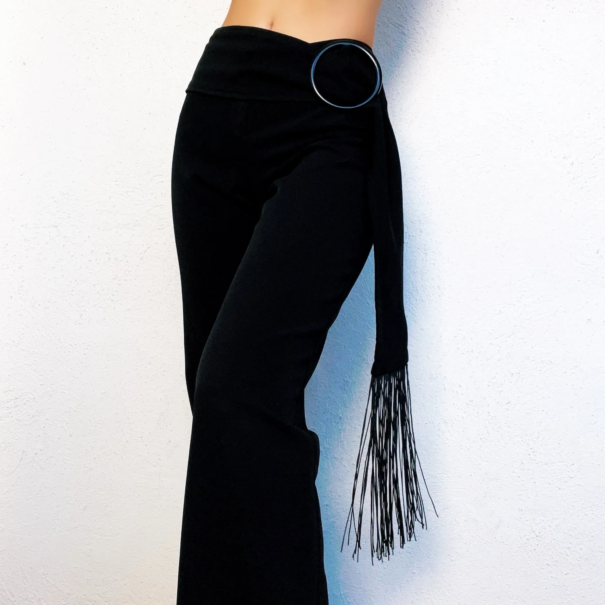 Groovy Black Fringe Pants