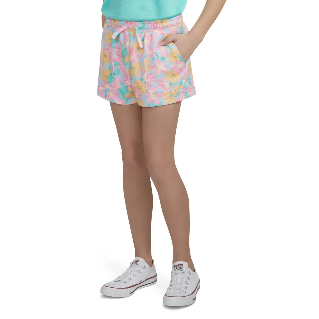 Hurley French Terry Shorts Blue Ice (Big Kids)