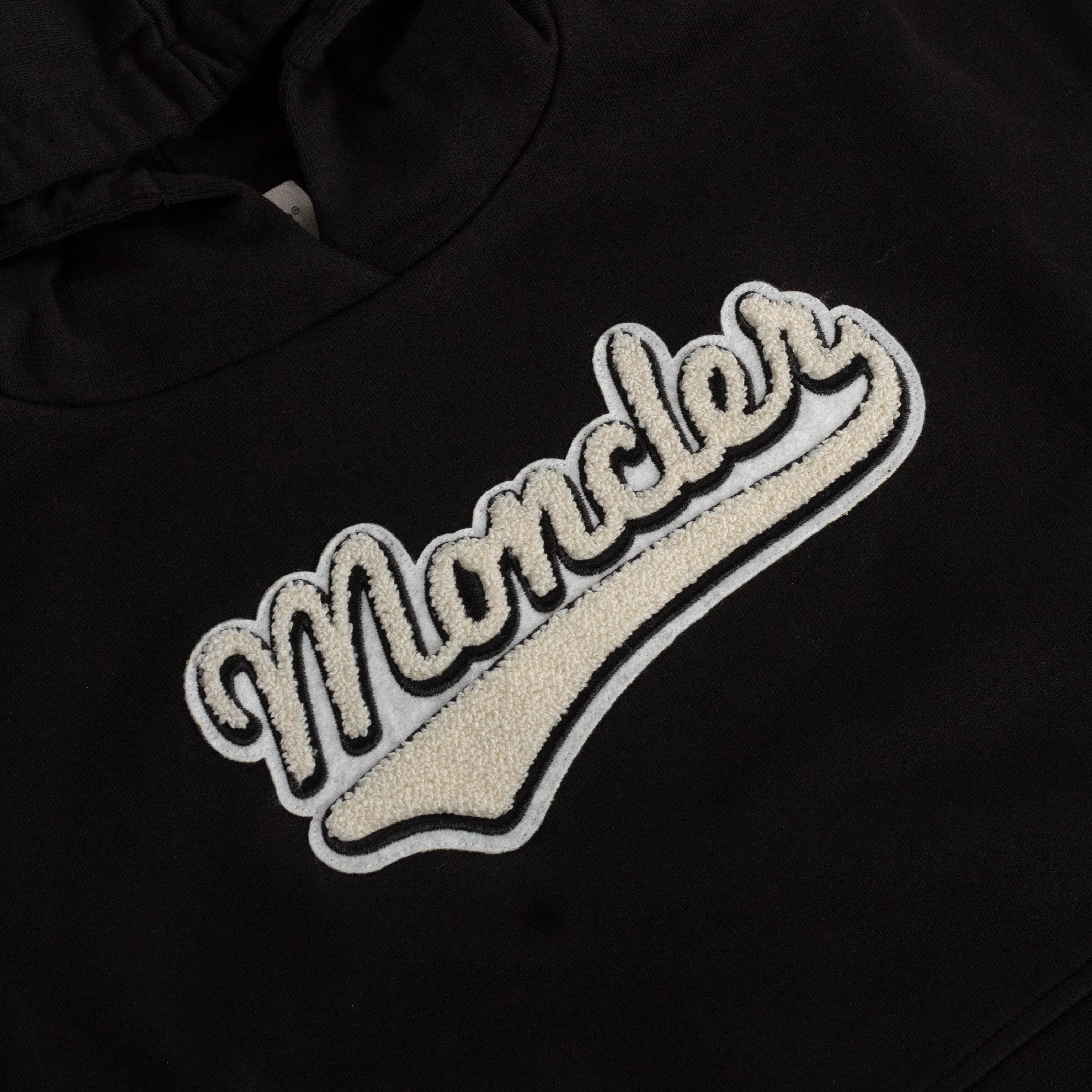 MONCLER - Kids Black Logo Hoodie
