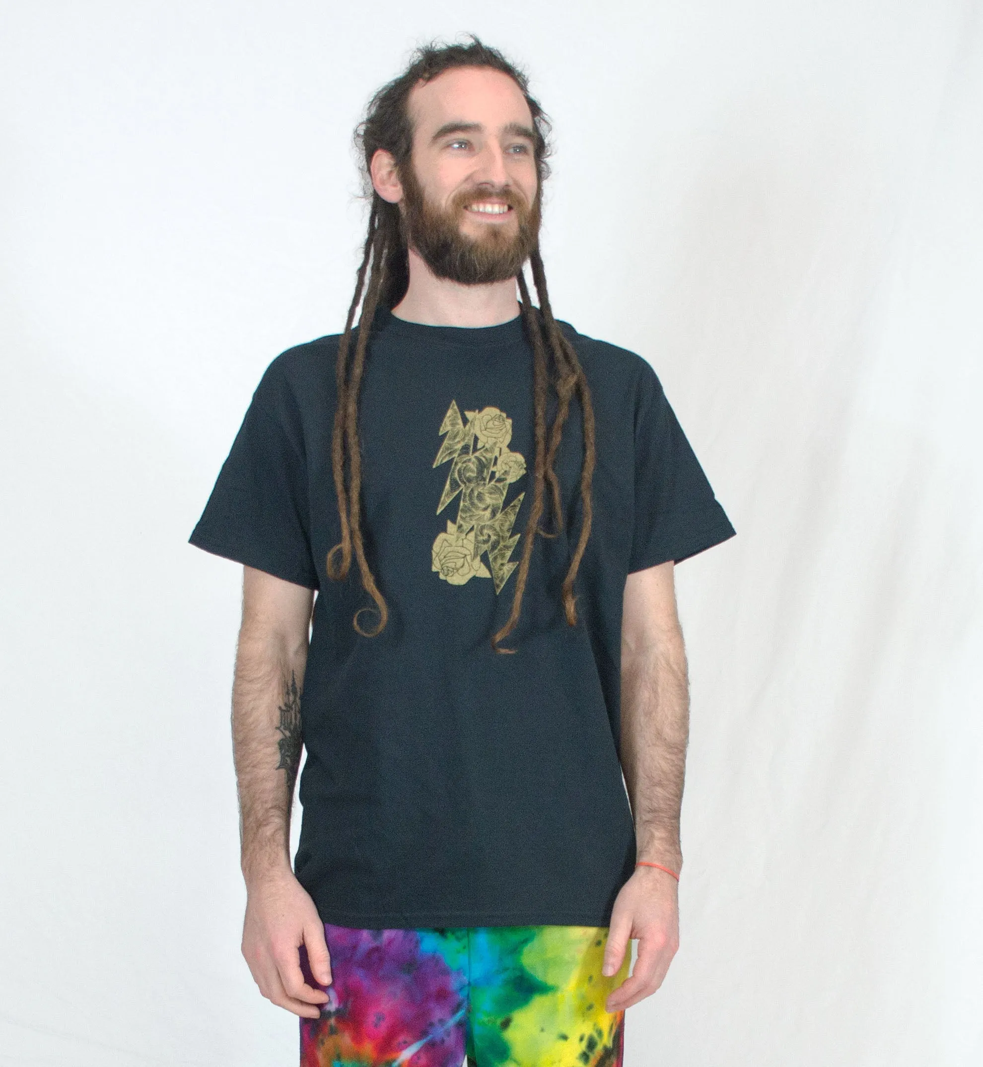 Original Tee | Glitter   Gold Rose Bolt