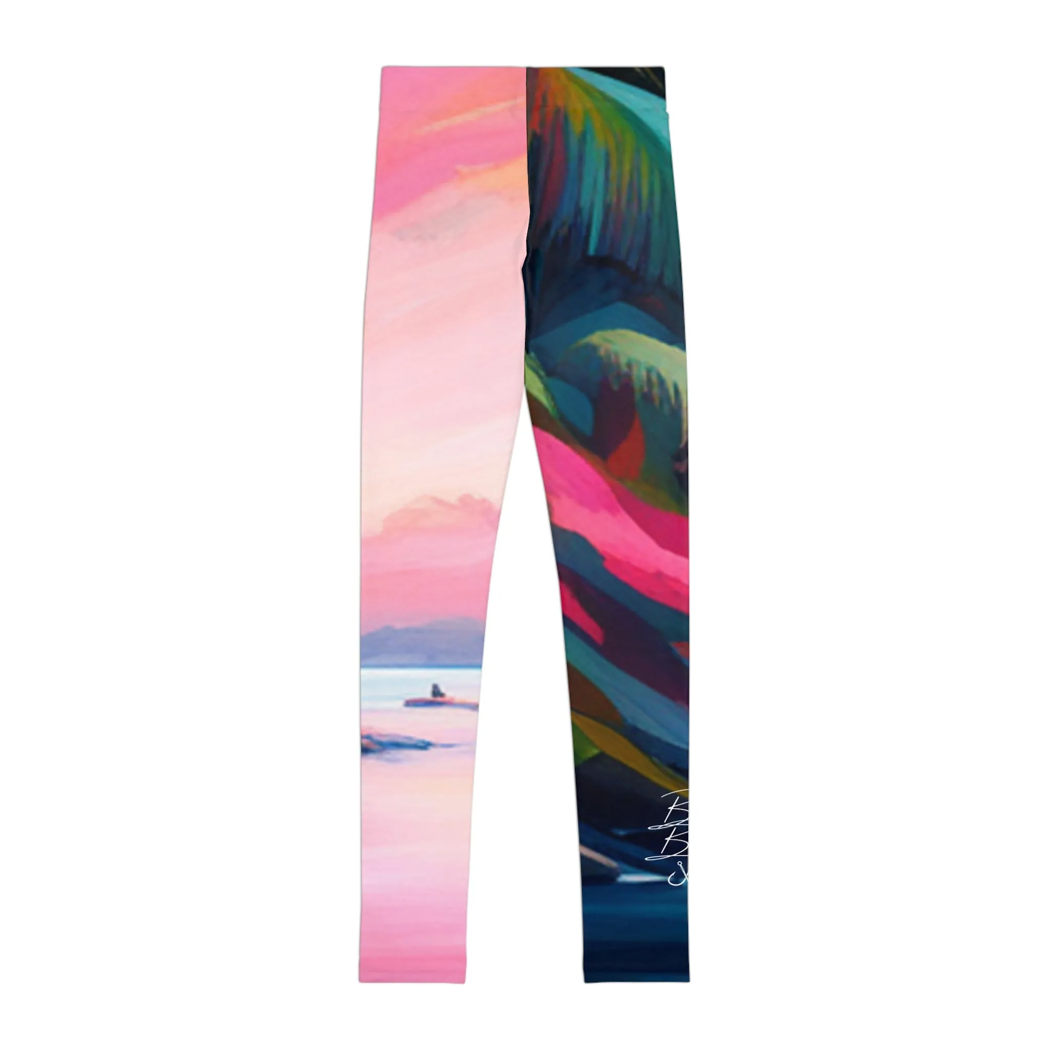 Palm Tree Pink Youth Leggings