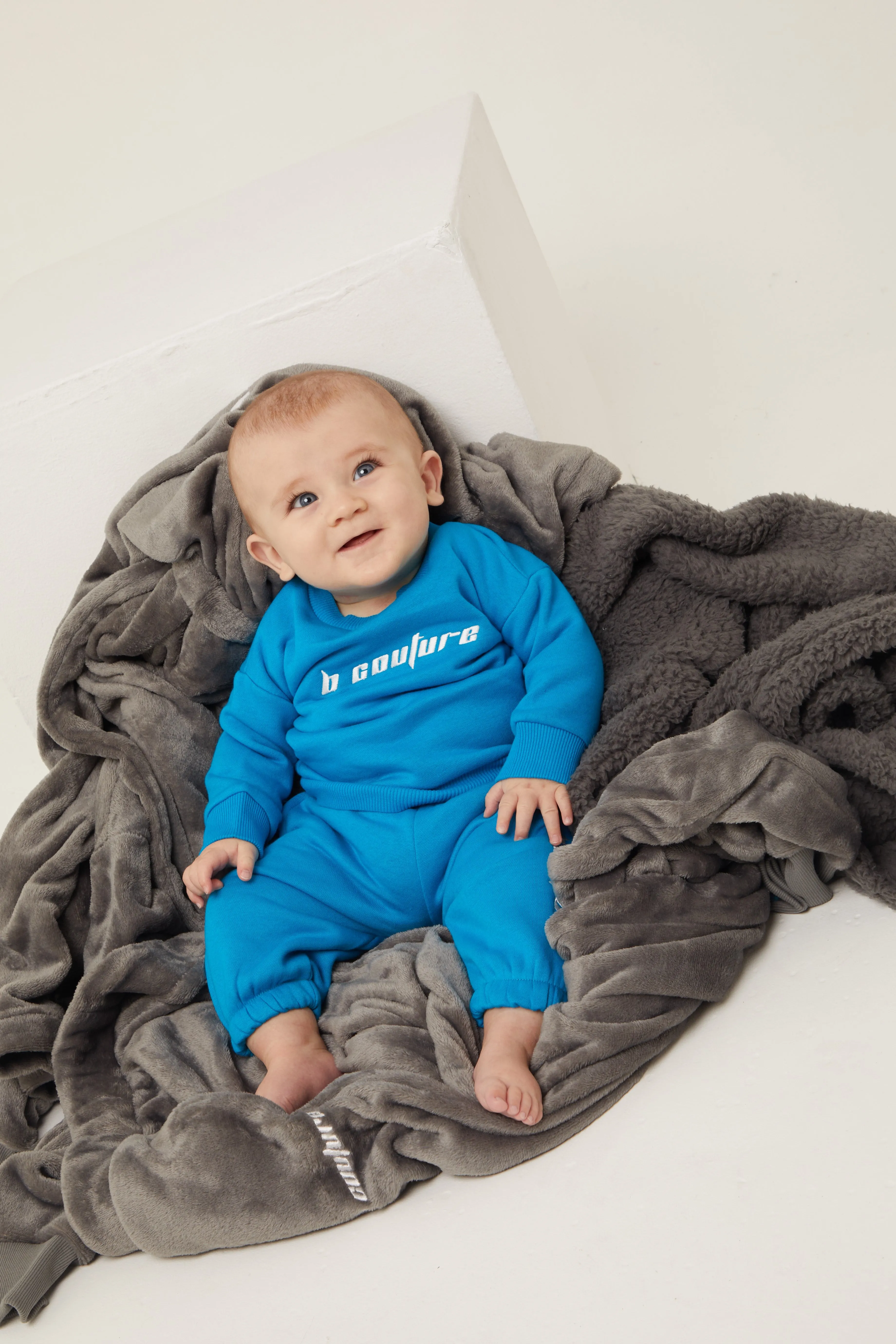 Plympton Fleece Crew Tracksuit Infant - Algiers Blue