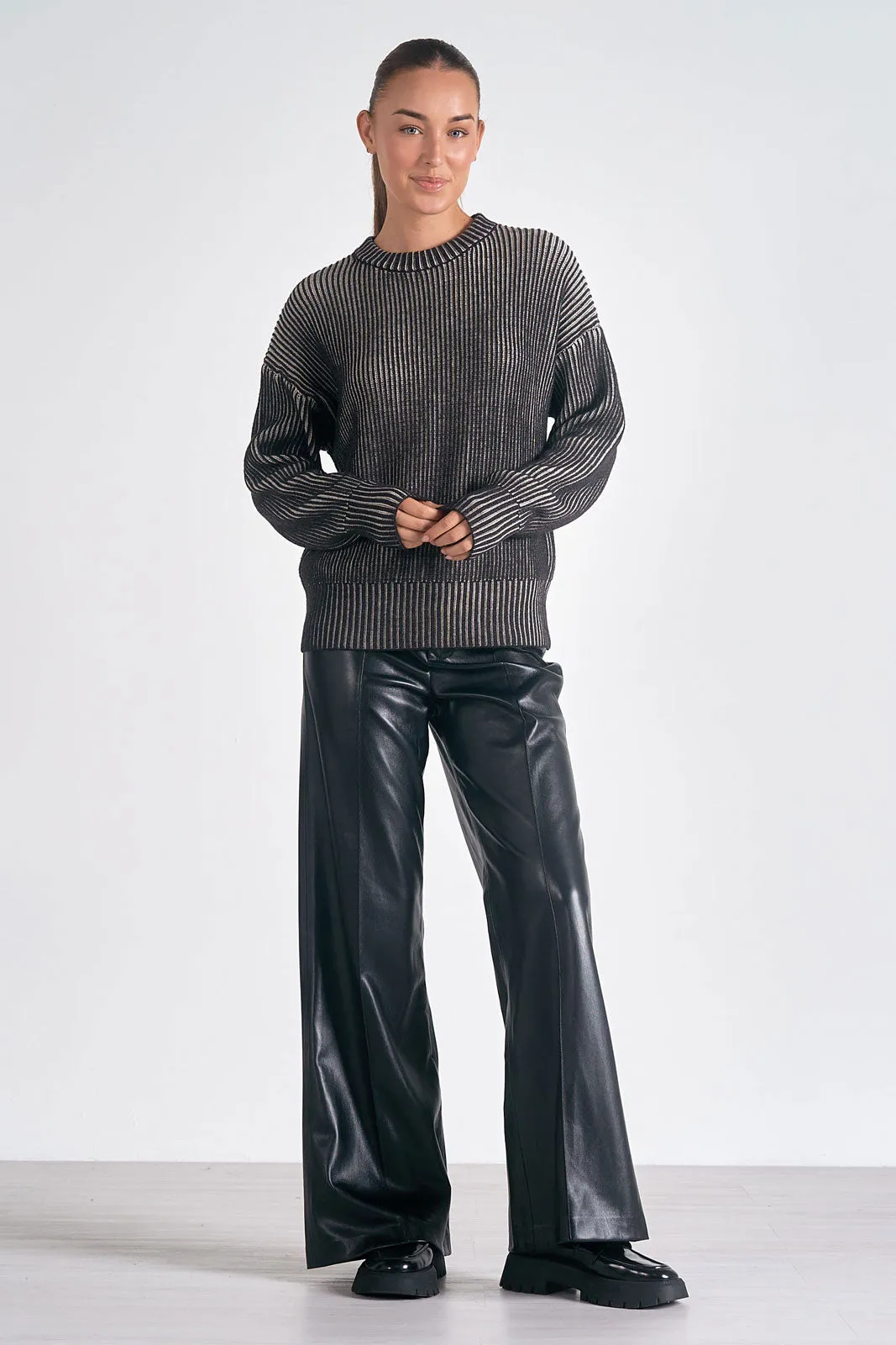 Sweater Crewnk Rib Ombre